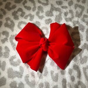 Red Velvet Bow Hair Clip for Kids